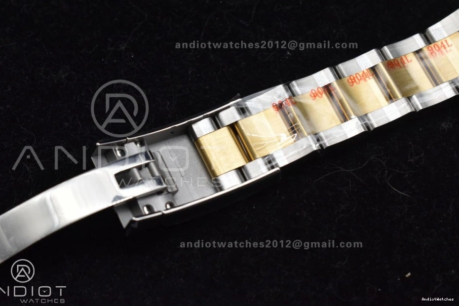 Oyster 904L Bracelet 1:1 YG 126333 SS Steel Clean VR Sleek on DateJust Textured 608 Dial Best 41 YG Edition 0826